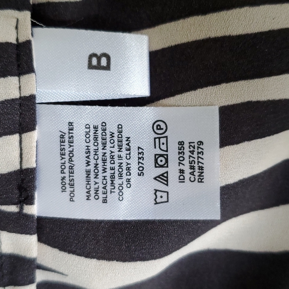Ann Taylor Beige and Black Zebra Print Blouse - Picture 8 of 8